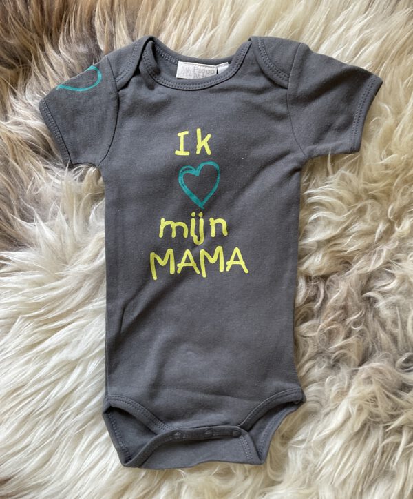 Romper - Ik ❤️ van mijn mama - Groen - Maat 68