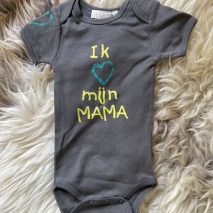 Romper - Ik ❤️ van mijn mama - Groen - Maat 68