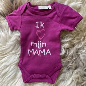 Romper - Ik ❤️ van mijn mama - Roze - Maat 56