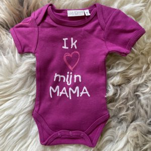 Romper - Ik ❤️ van mijn mama - Roze - Maat 56
