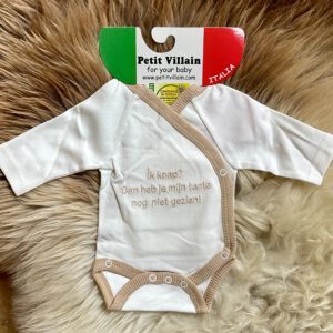Rompertje - Tante - Creme/Bruin - Maat 56/62