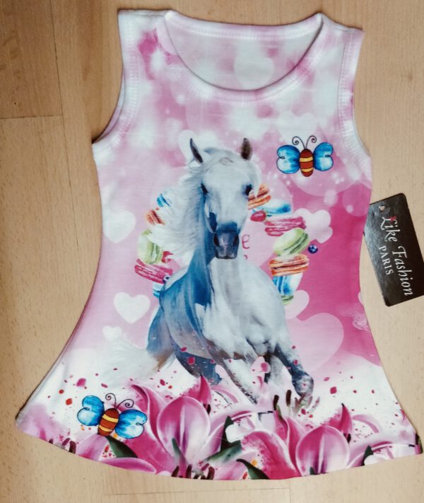 Jurkje met paard - Roze