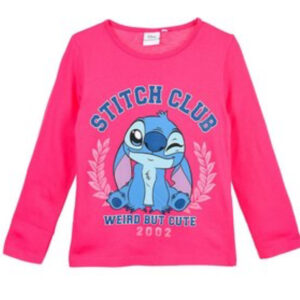 Stitch Shirt - Lange Mouw - Fuchsia