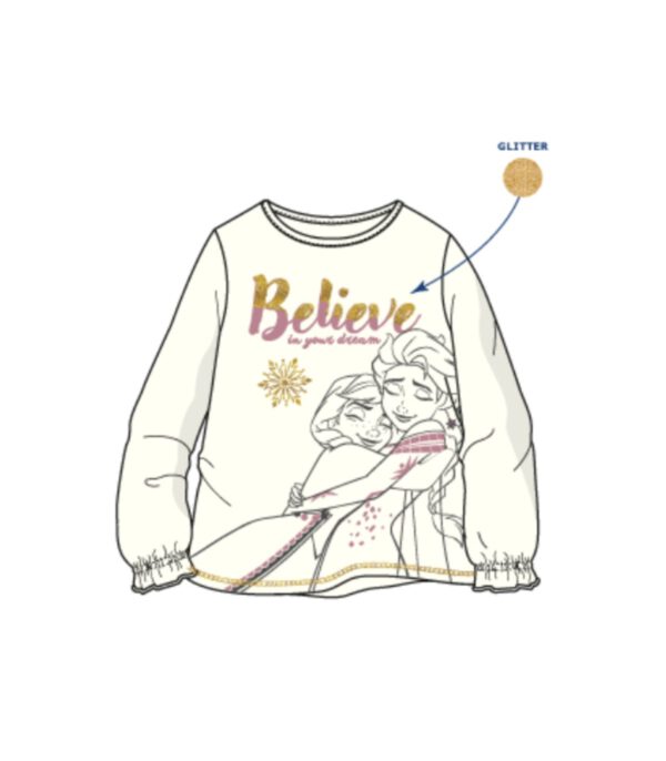 Frozen Shirt - Elsa - Off White / Goud