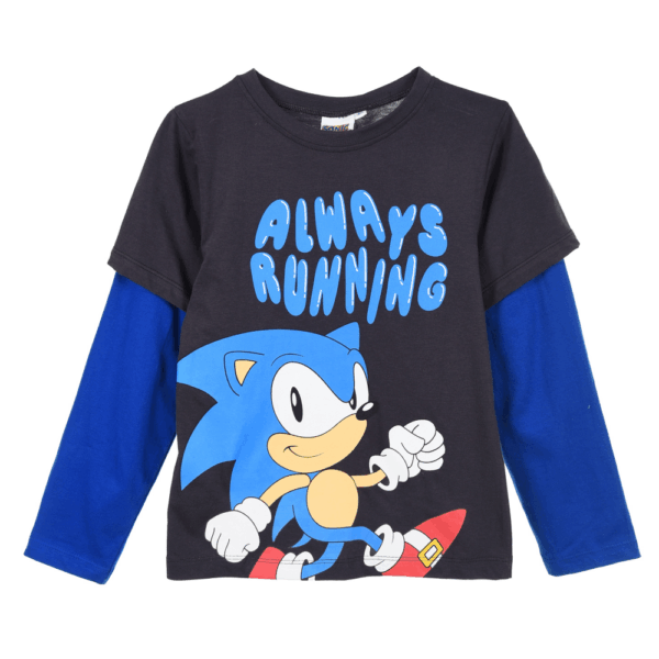 IMG_8681 Sonic the Hedgehog Longsleeve - Antraciet/Blauw