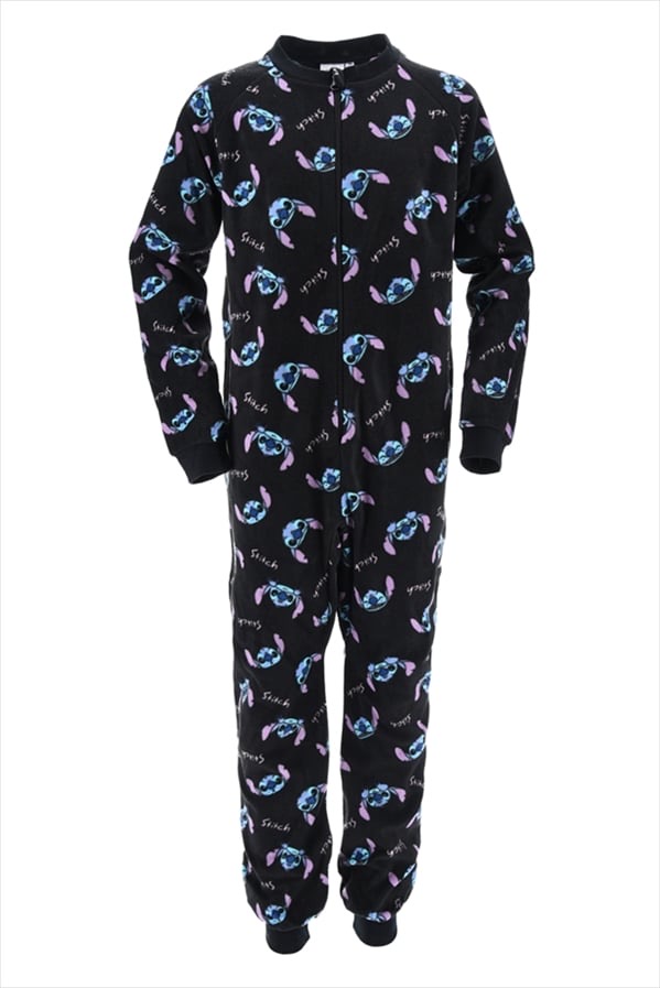 IMG_8732 Stitch Onesie - Fleece - Zwart